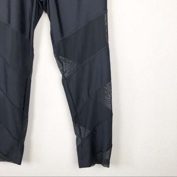 🔹sold🔹VS Pink Black Mesh High Waist Leggings - Picture 3 of 6